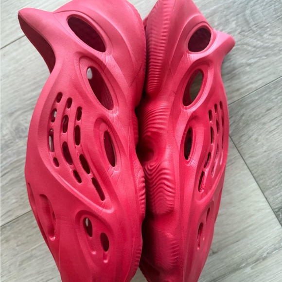 adidas Red Ventilated Slip-On Foam Shoes yezzy form runners